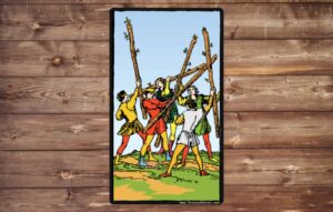 Thông điệp từ lá Five of wands xuôi