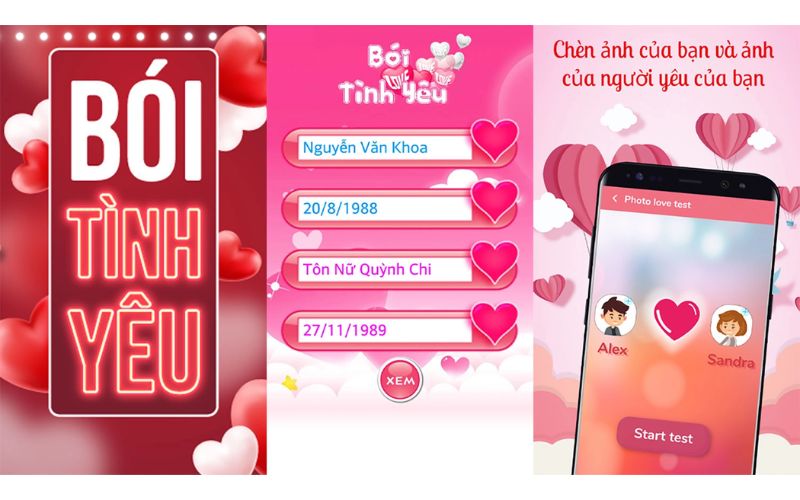 Người dùng có thể xem bói tình duyên online bằng app bói tình yêu